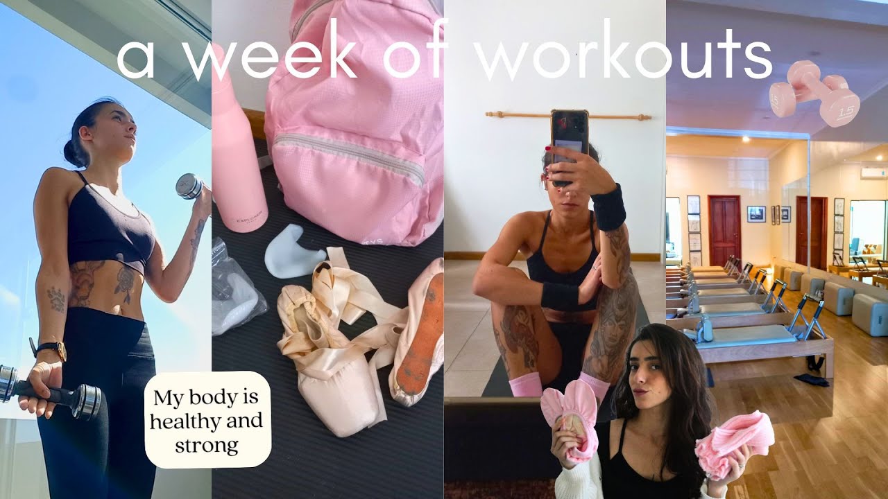 a week of workouts 🎀 how I do to have a dancer’s body | barre, pilates and gym equipment routines