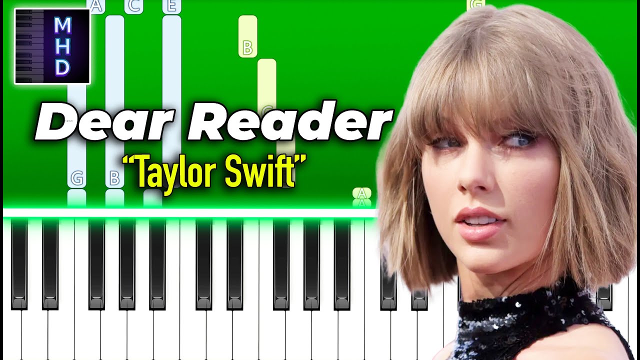 Taylor Swift - Dear Reader - Piano Tutorial