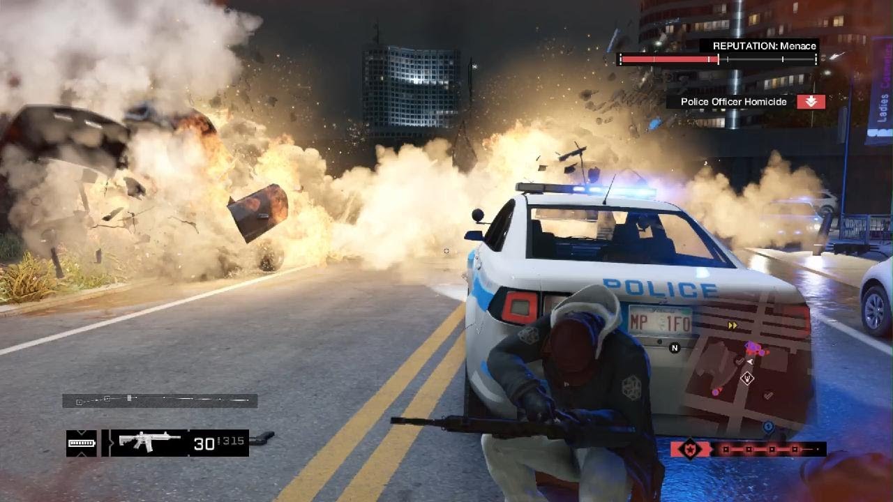 WATCH_DOGS - 5 STAR POLICE CHASE SHOOTOUT