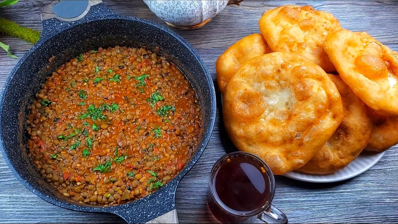 طريقة تحضير الزلابيا اليمنيه مقرمشه ولذيذه مع قلابة عدس yemeni  Fried bread with lentils recipe