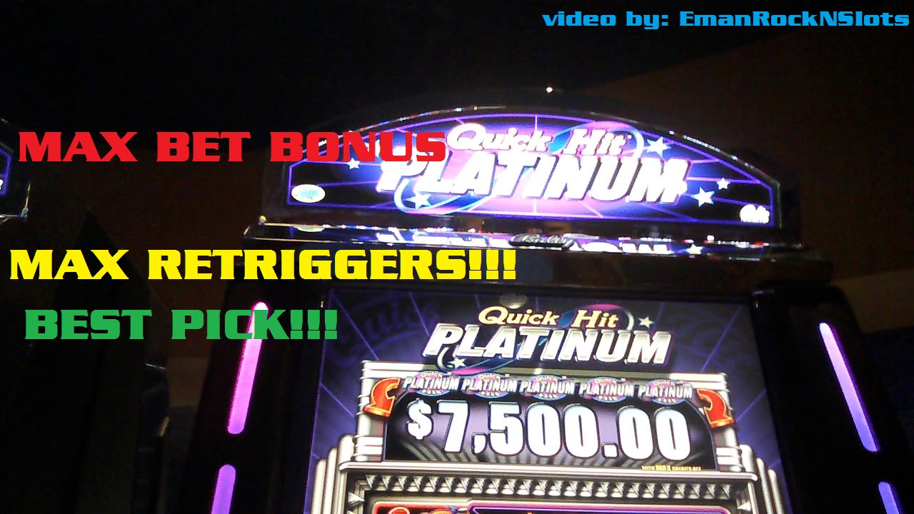 Quick Hits Platinum (Wild Blazing 7s) Bonus - BIG Win