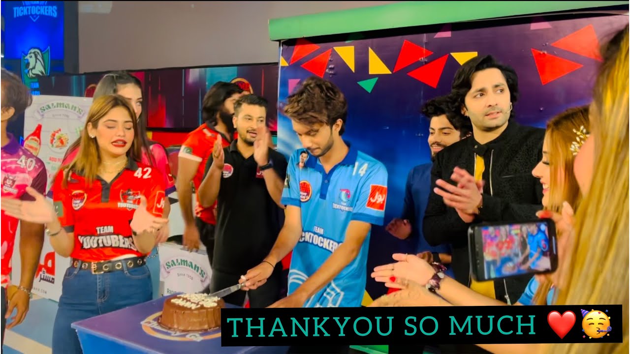 BIRTHDAY CELEBRATION IN GAMESHOW || OOOPS 😂|| HUSSAIN TAREEN~VLOG||
