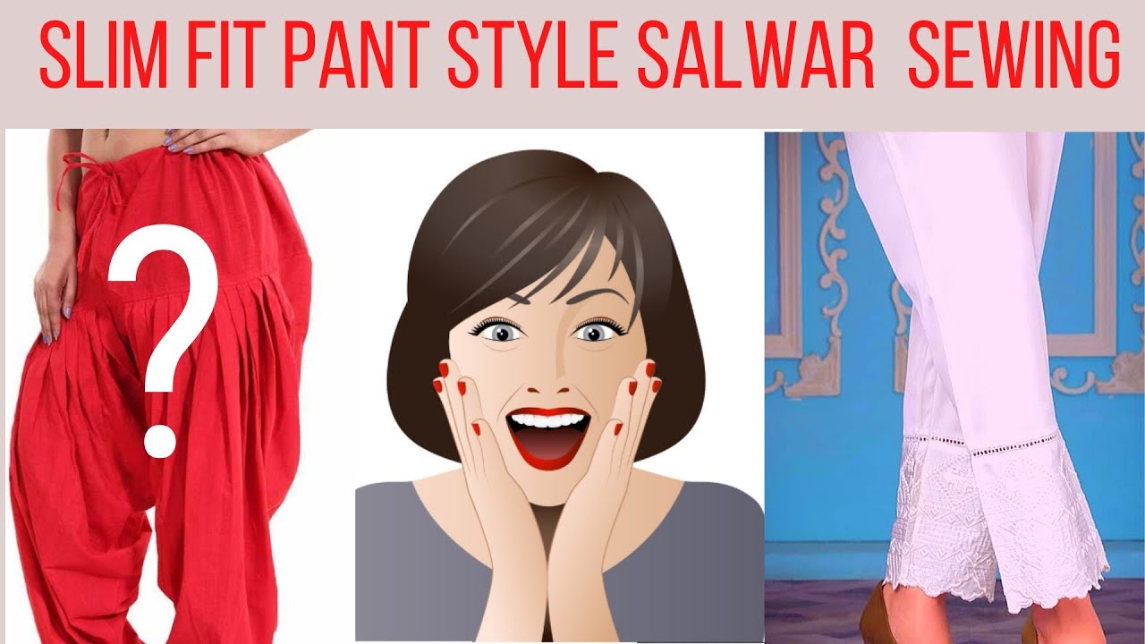 Slim Fit Pant Style Salwar Sewing स्लिम फिट पैंट स्टाइल सलवार  सिलाई Gota Patti salwar Mohri Design