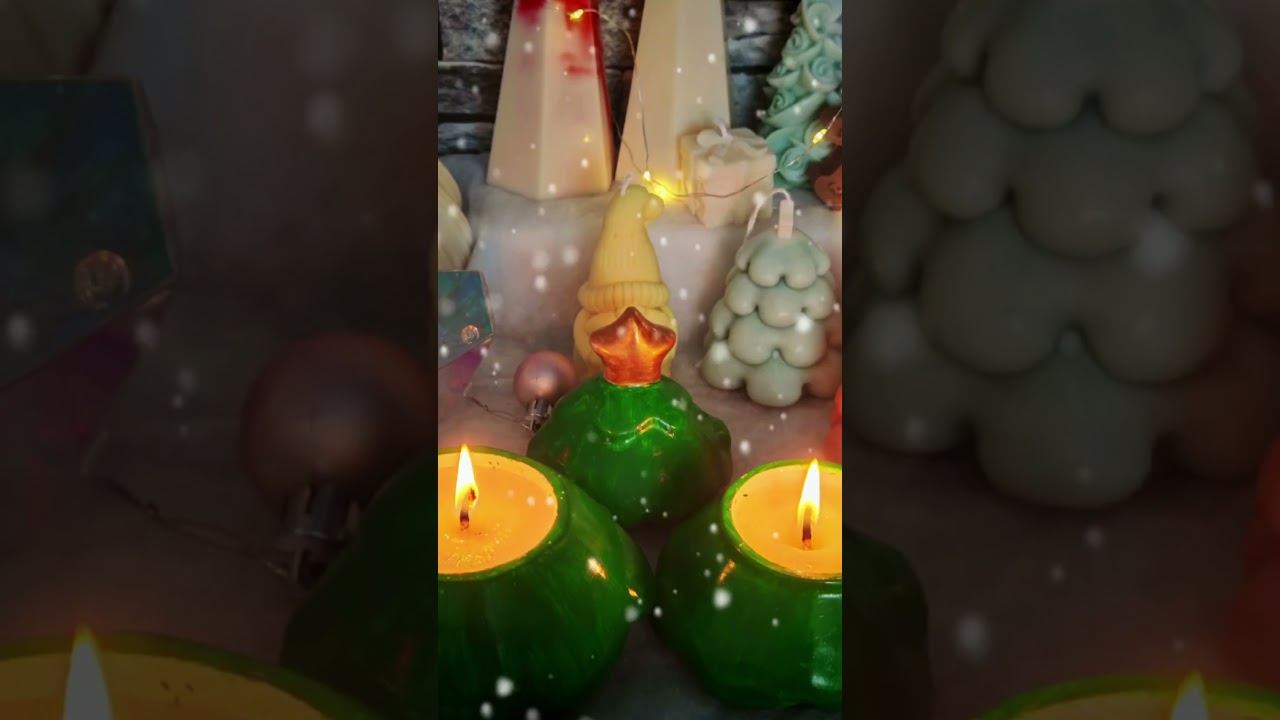 Christmas Tree Candle Duo - Handmade Gypsum & Soy Wax Set #christmas #homedecor #love #christmas
