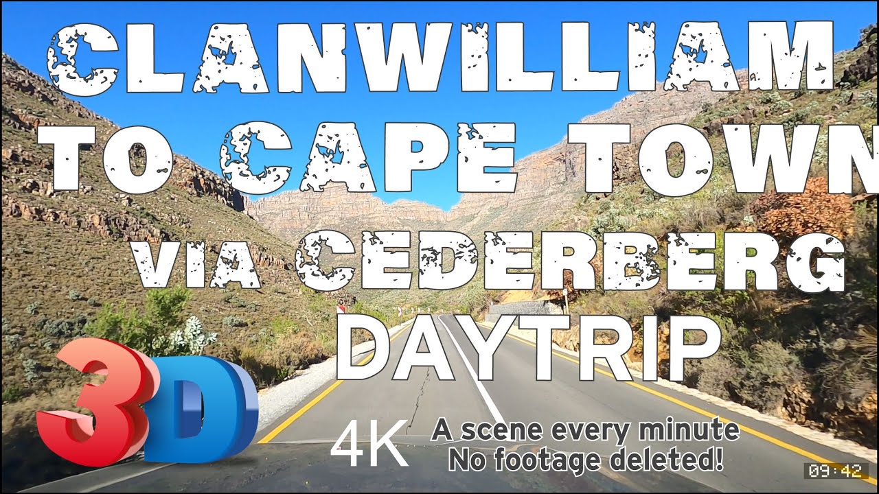 4K Driver's views : Most scenic day trip into Cape Town from Clanwilliam via Cederberg in Autumn