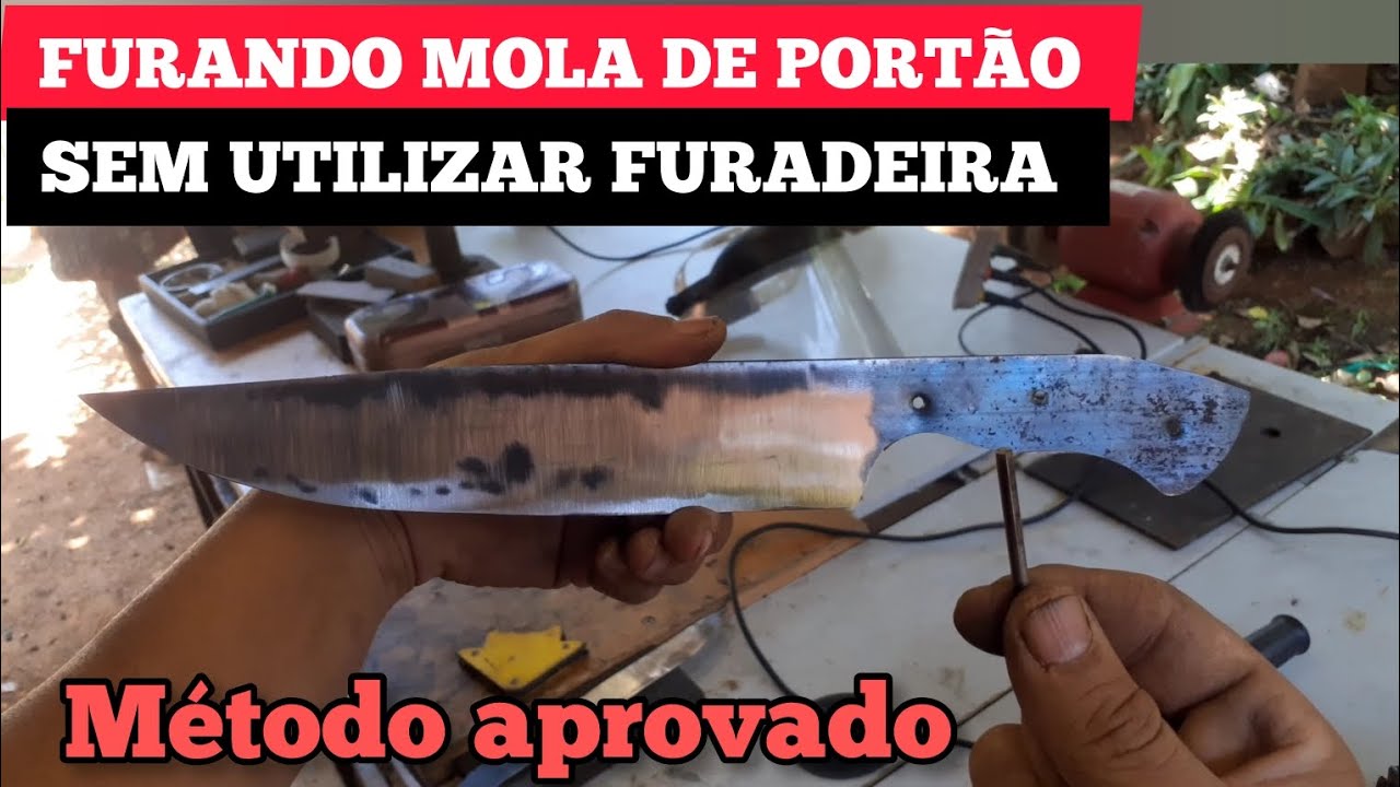 VEJA ESSA FORMA SIMPLES  DE FURAR MOLA DE PORTÃO.