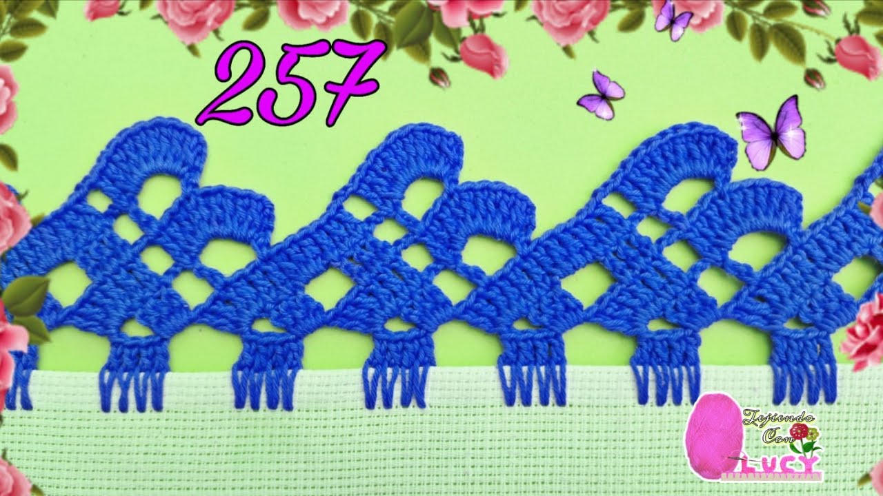 Puntilla 257/ Bello diseño en una vuelta, fácil y rápida de realizar🧵🧶