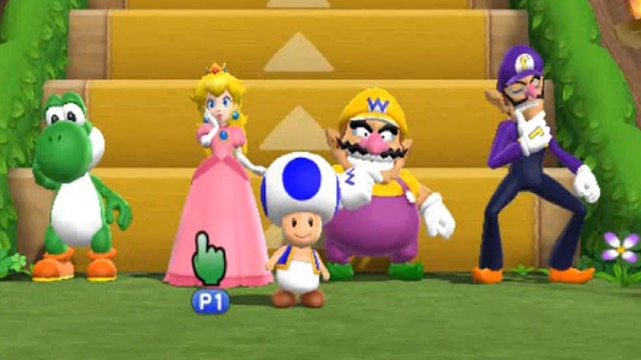 Mario Party 9 ☺ Step It Up #31 Yoshi vs Peach vs Wario vs Waluigi  HARD Difficulty
