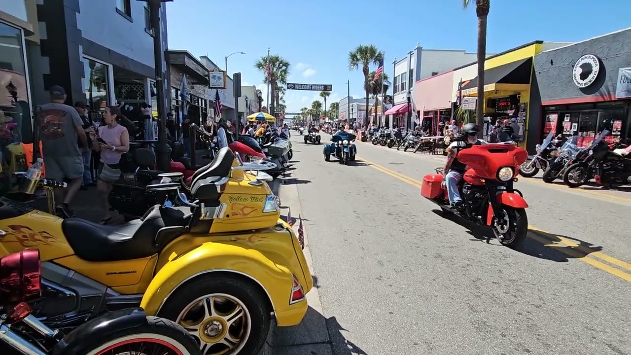 Yellow Bird on the Streets of Motorcycle Heaven - Daytona Beach Bike Week 2026