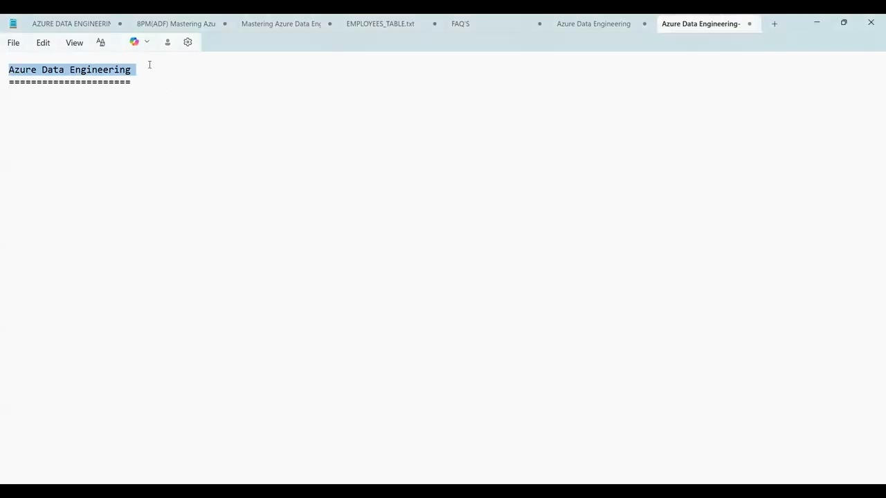 AZURE DATA ENGINEERING DEMO 3 BY SAMEER ON 07 01 2026