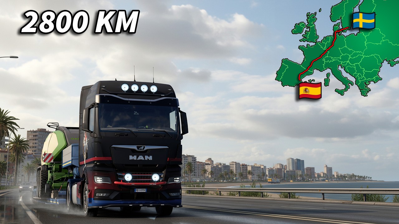 Mediterranean Sun to Arctic Cold: 2800 KM Haul from Spain 🇪🇸 to Sweden 🇸🇪 | ETS2