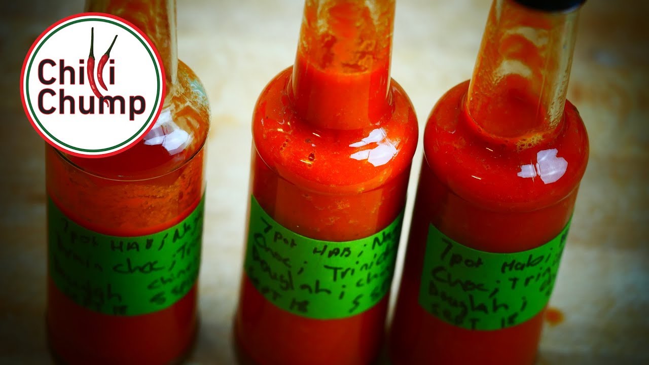 Crazy hot fermented sauce...7Pot Hab, Nagabrain Choc and Trinidad Douglah. 6 Month Fermentation