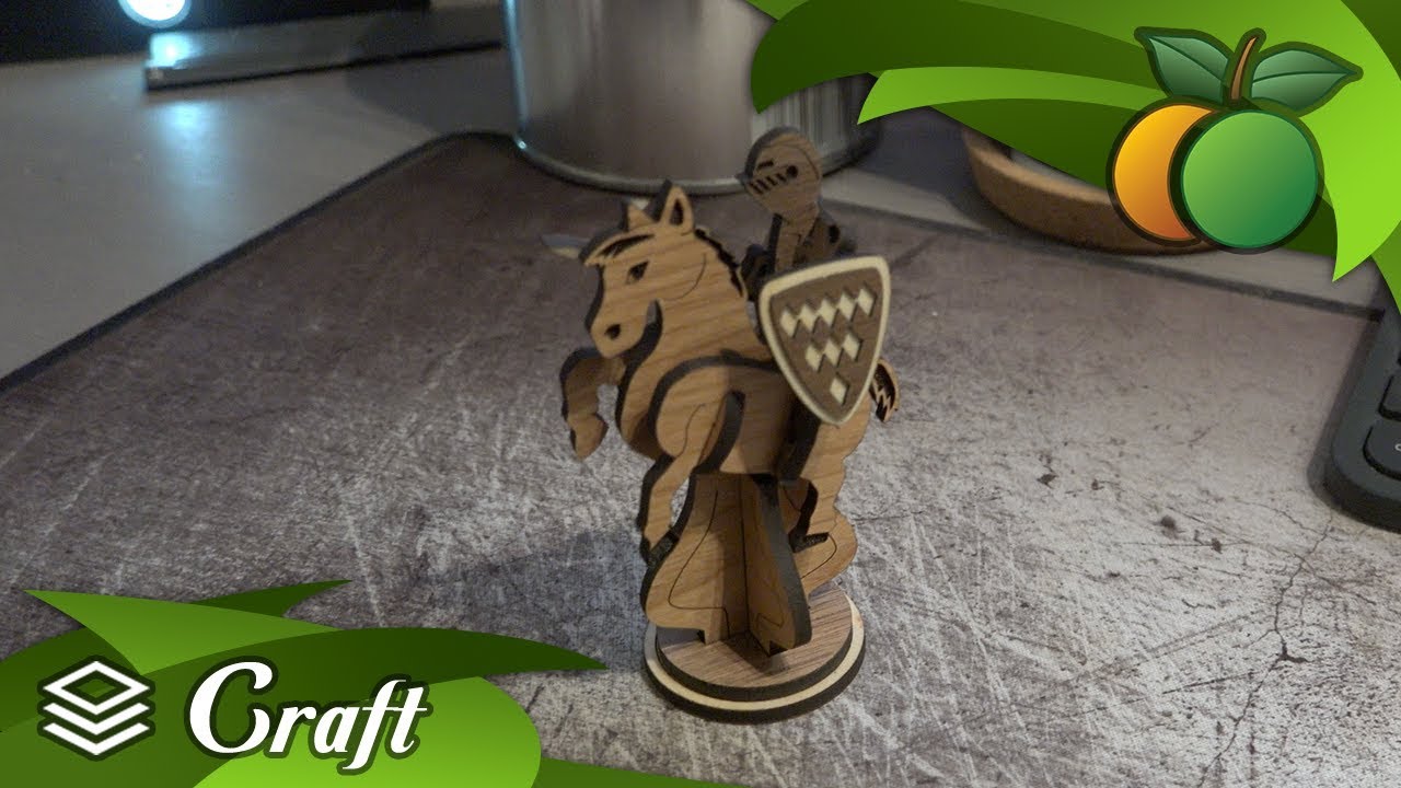 Laser Cut Knight + Charity Chess Board + Nick Zammeti + NZ Wood Turning + Makers Central + Glowforge