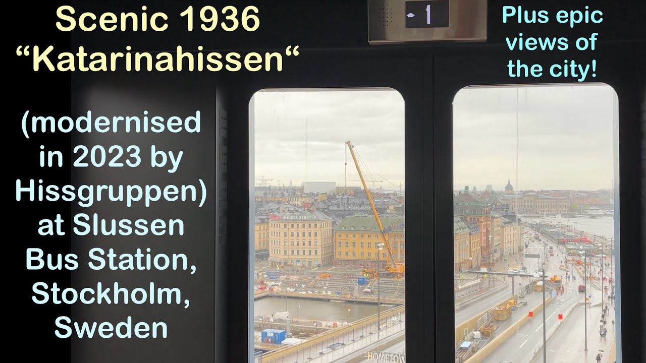 Scenic 1936 'Katarinahissen' (modernised by Hissgruppen) at Slussen Bus Station, Stockholm, Sweden