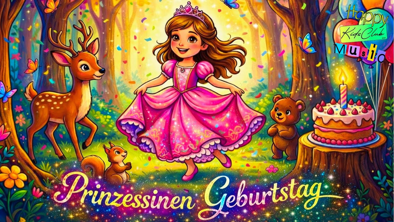 ♫ Kinderlied - Prinzessinnen Geburtstag | Ein Geburtstagslied für Mädchen - Happykidsclubmusic