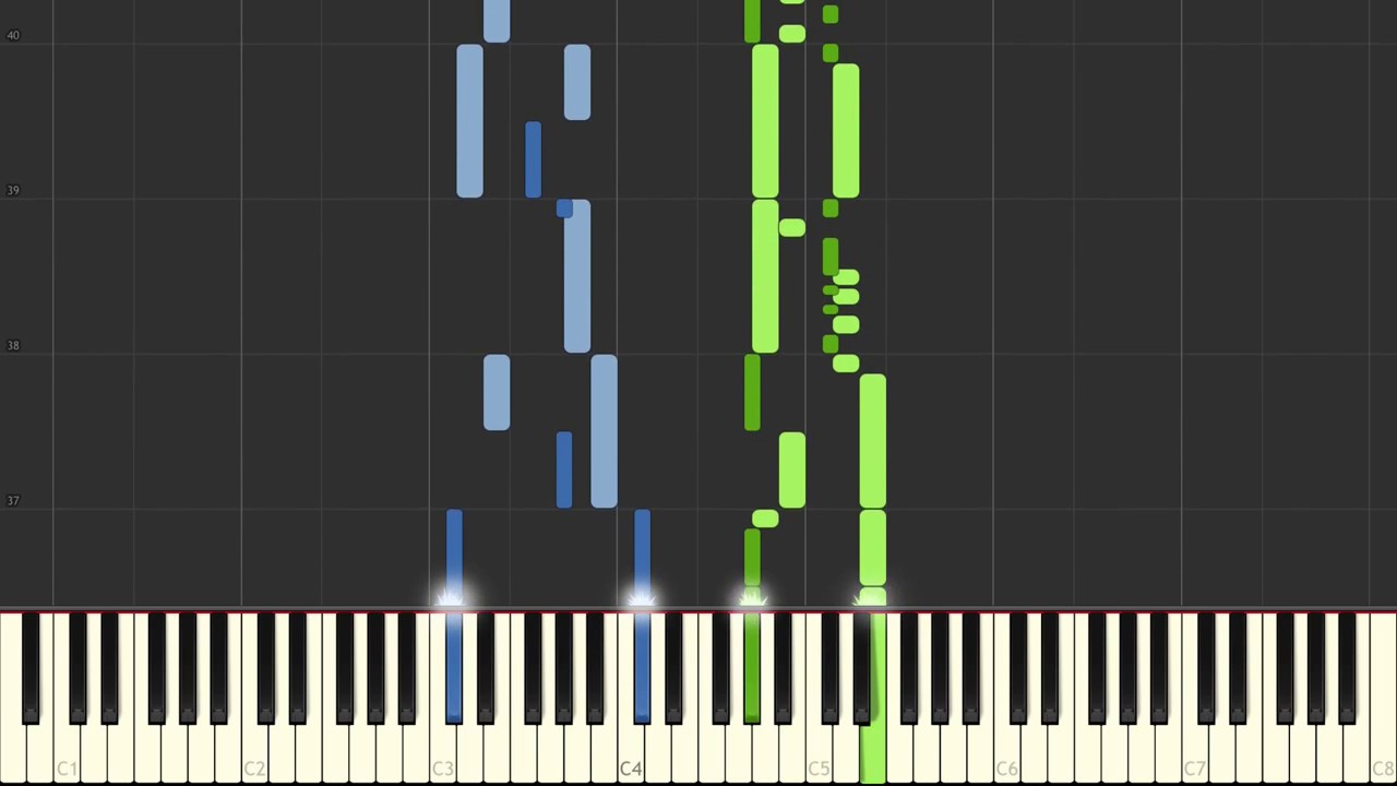 Jean Baptiste Lully - Marche pour la ceremonie des Turcs (piano solo) [Synthesia tutorial]