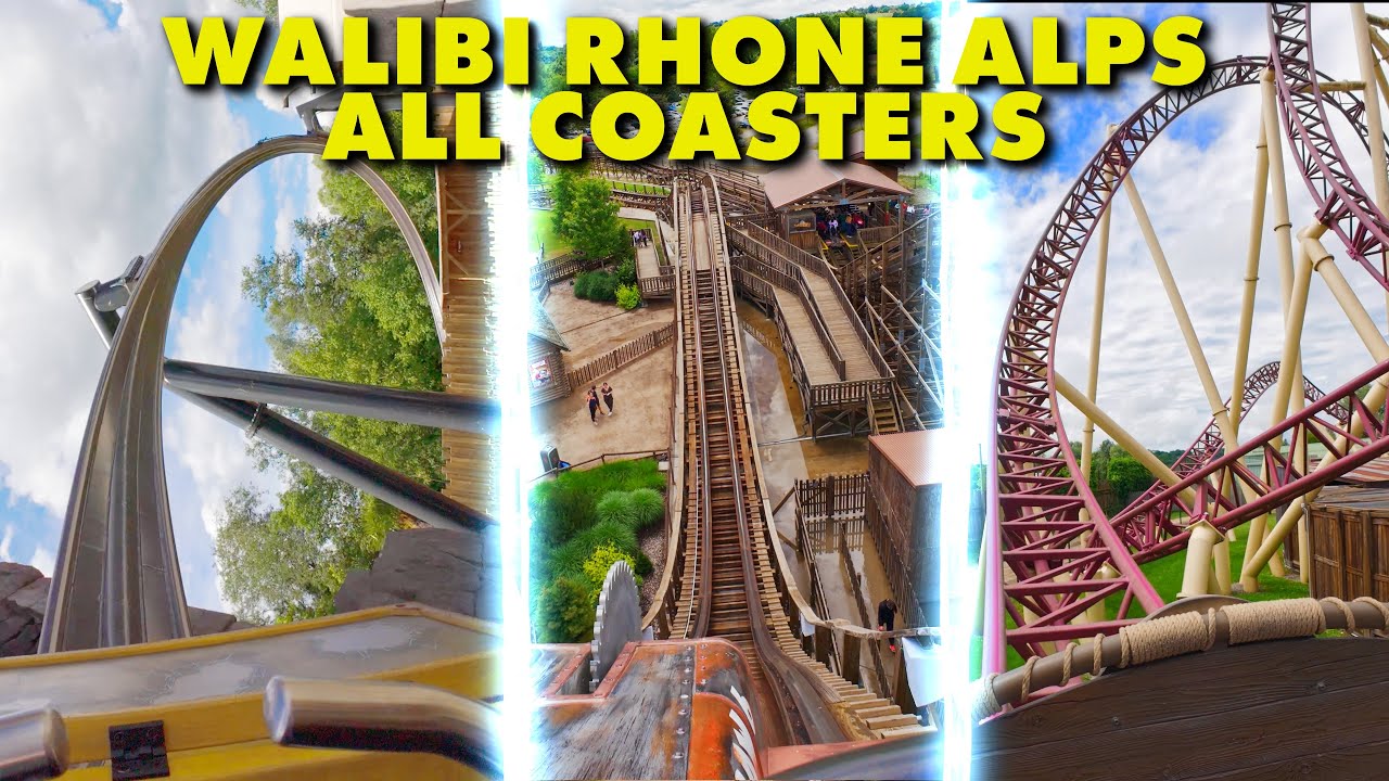 ALL Coasters of Walibi Rhône-Alpes 2024 Front Row POV Onrides 4K60 | Mahuka | Mystic | Timber