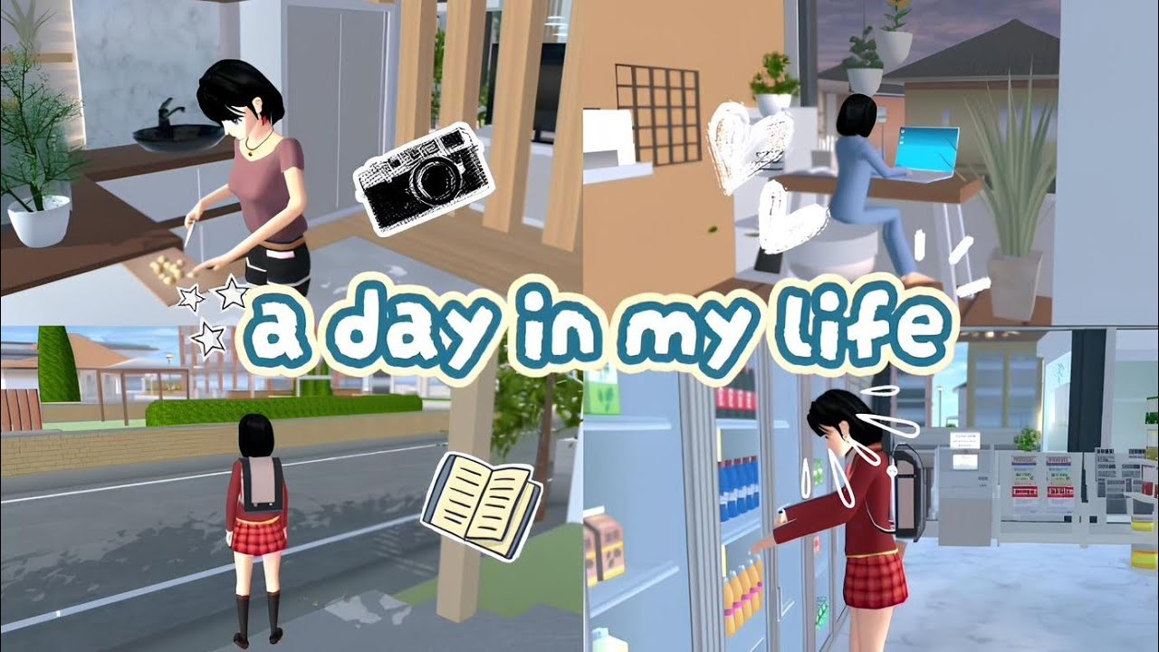 a day in my life 👩 || edisi murid pelajar #vlogsakuraschoolsimulator 