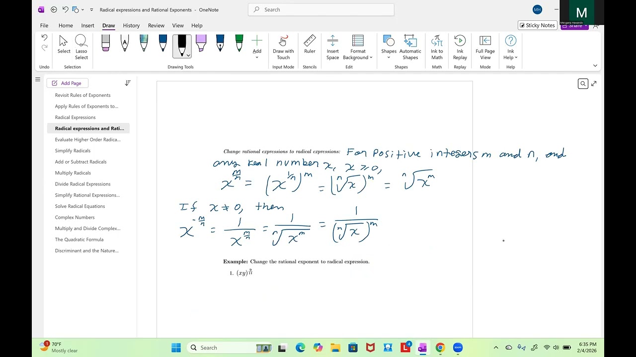 Radical Expressions and Rational Exponents