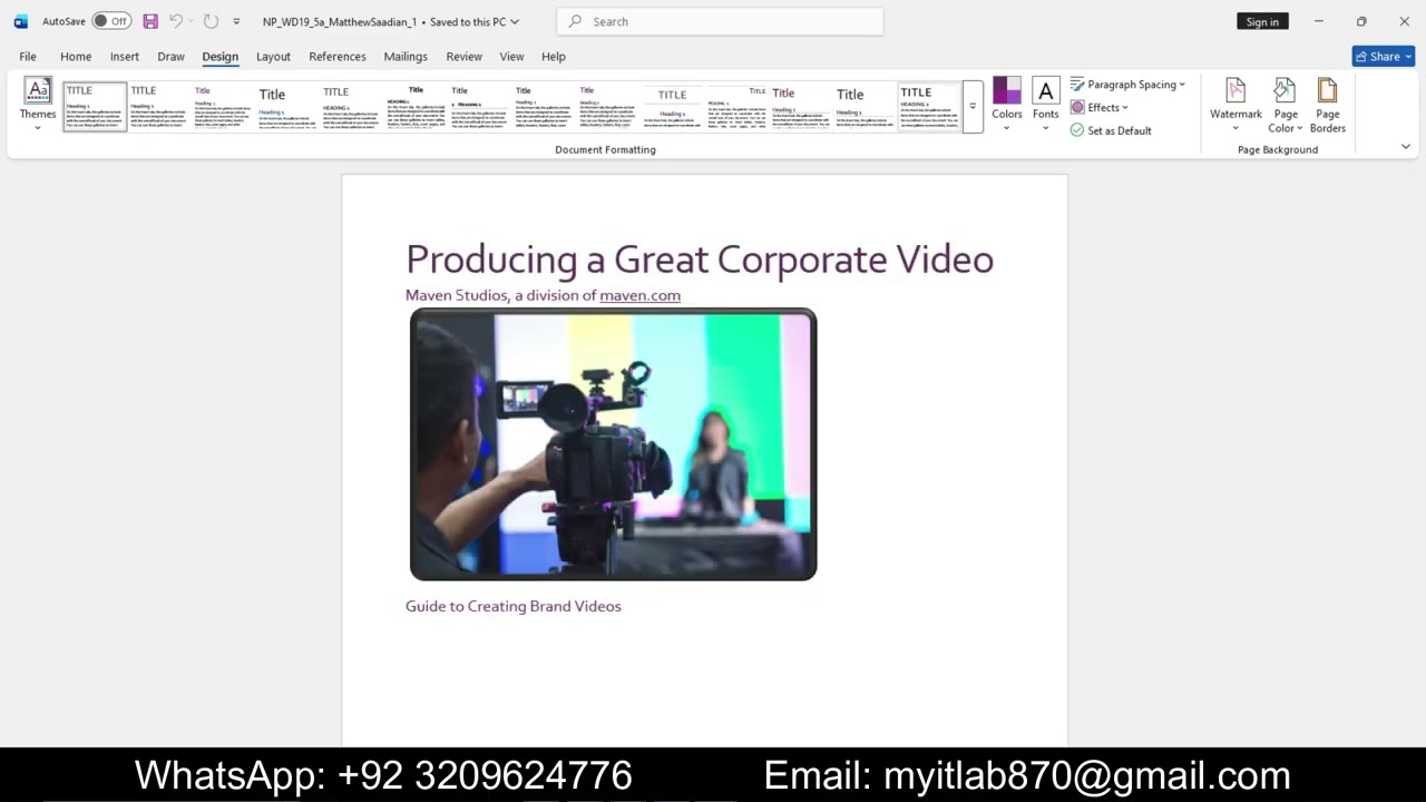 New Perspectives Word 2019 | Module 5: SAM Project 1a  | Module 5: SAM Project 1a