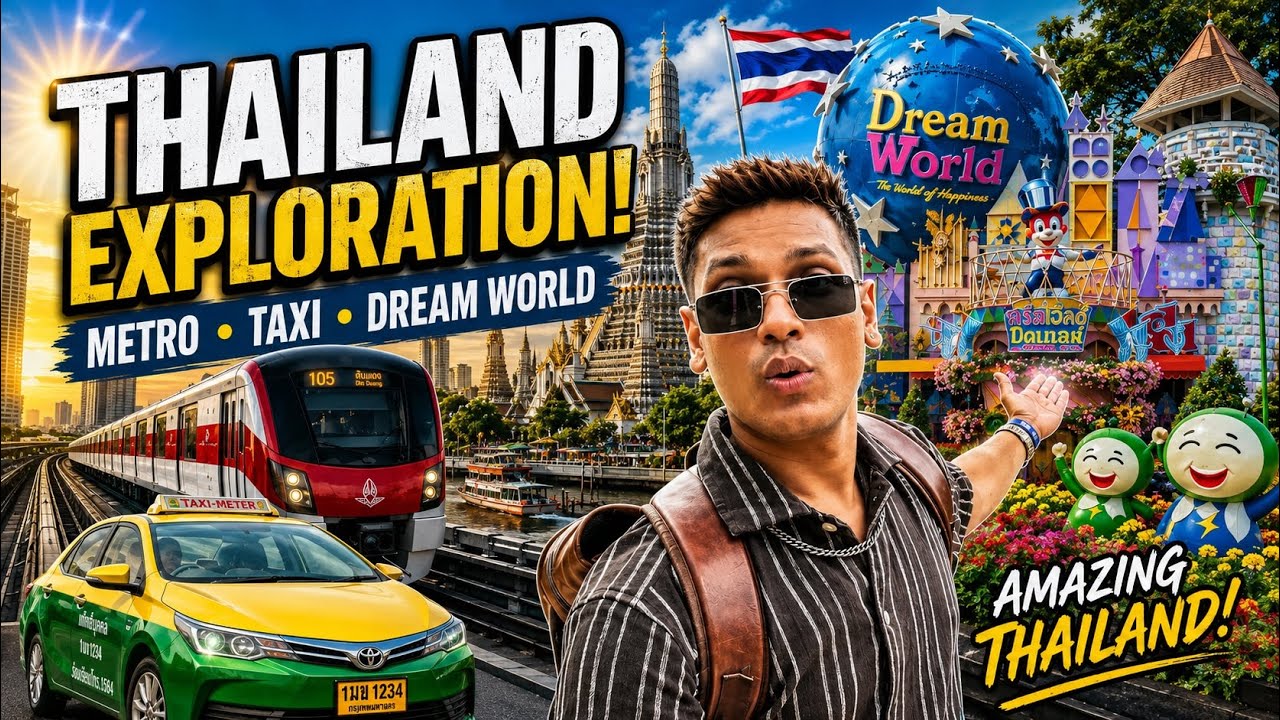 Bangkok Day - 01 || Bàngkok Exploration: Taxi 🚕, Metro & Dreamworld 