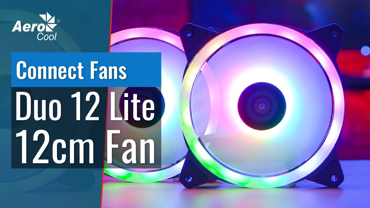 AeroCool Duo 12 Lite - Как подключить несколько вентиляторов между собой и включить подсветку