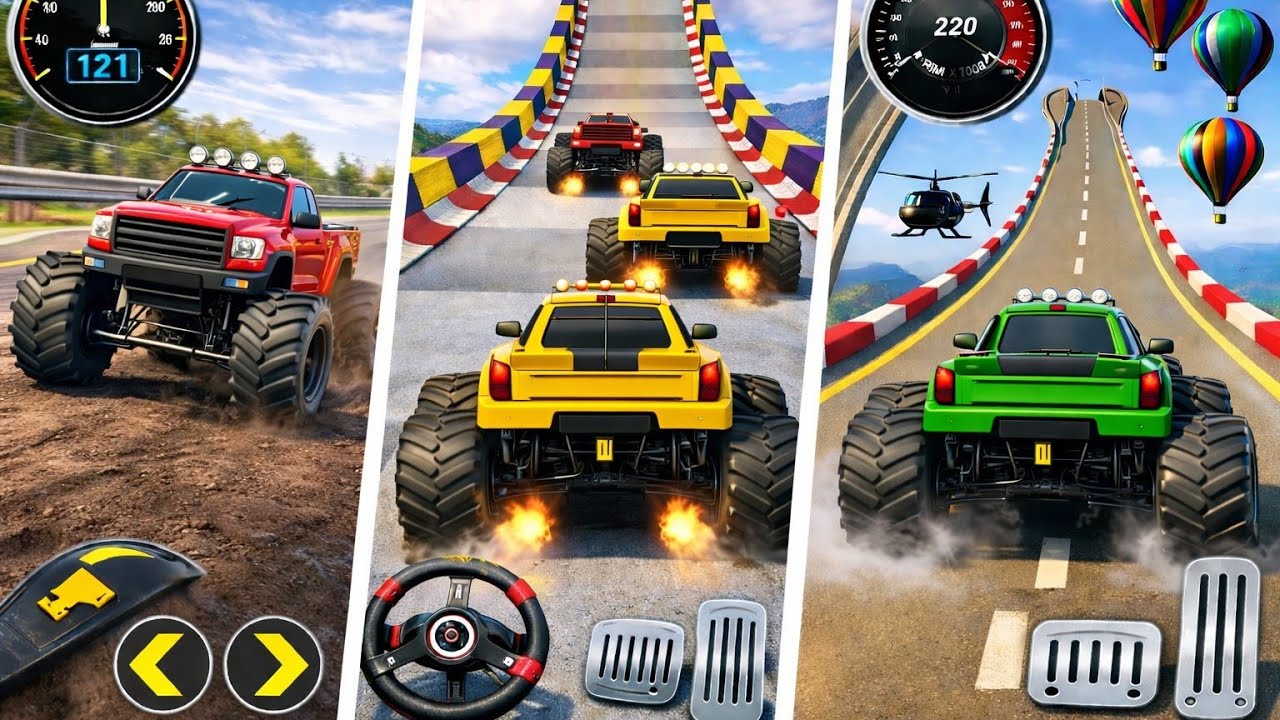 Monster Truck Ultra Mega Ramp Driving 😱 | Car Game | Android Game