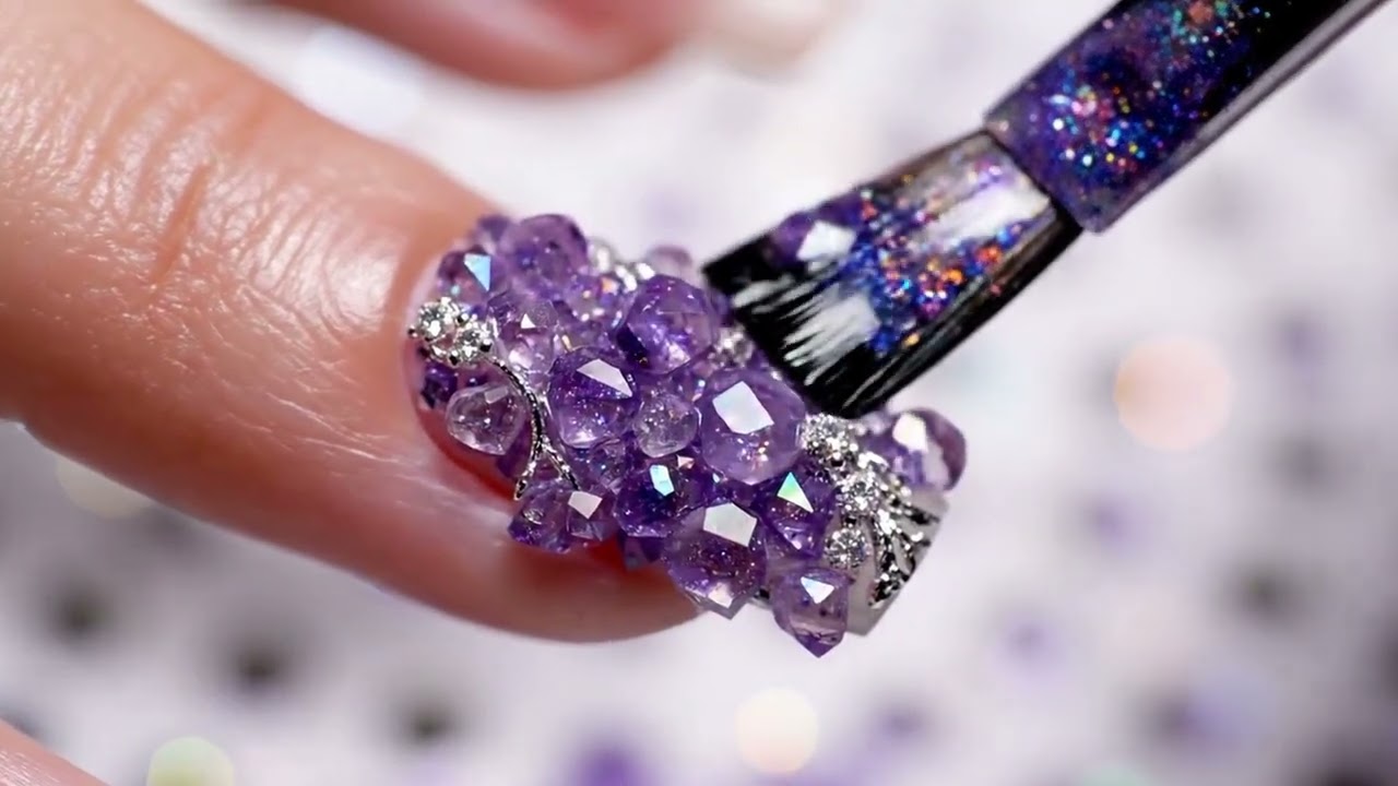 [ASMR] What’s your birthstone? 💜February Amethyst: Beyond Brilliant Glass Nails 💜✨