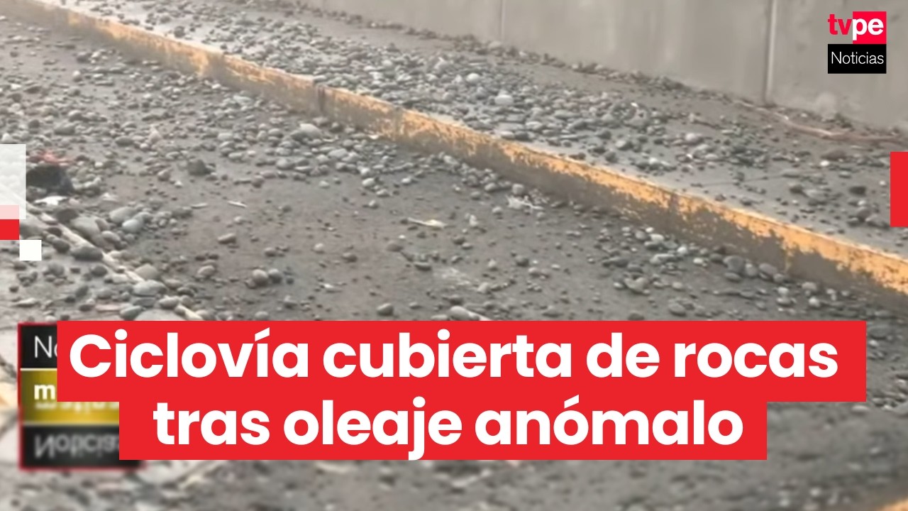 Oleaje anómalo golpea La Punta y cubre ciclovía con piedras