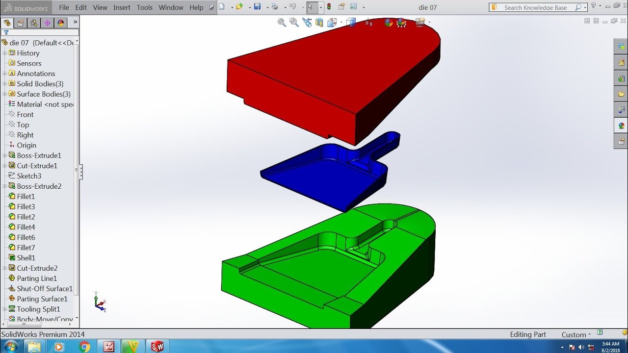 Solidworks tutorial die design