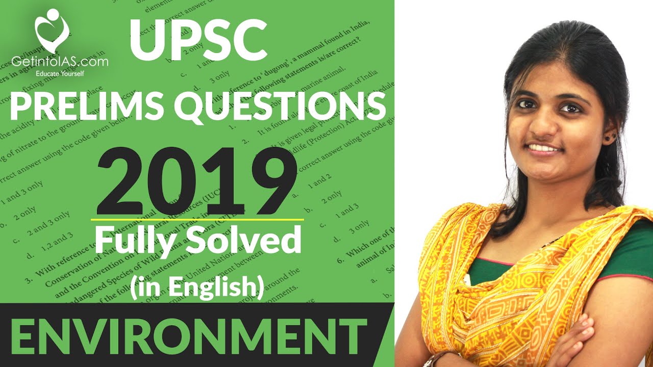 UPSC Prelims 2019 Question Paper Analysis | Environment & Ecology | In English | GetintoIAS
