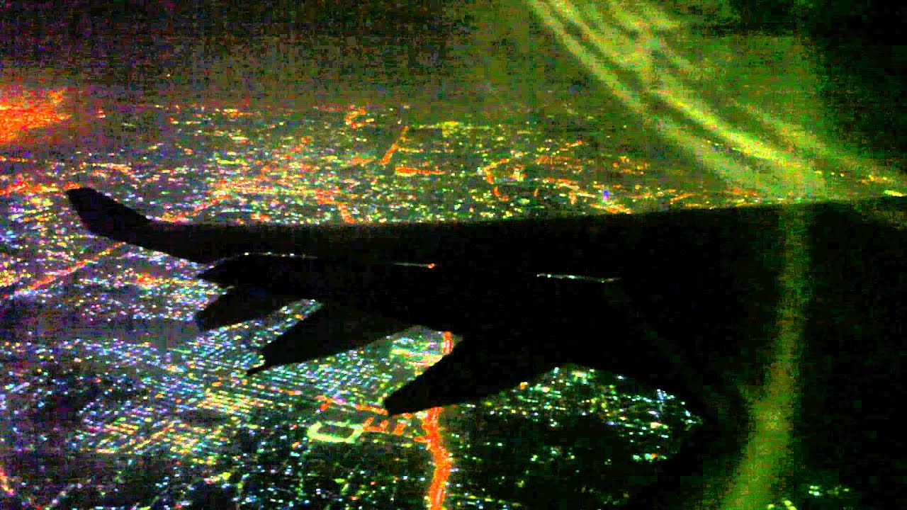 Garuda Indonesia Airbus A330-200 night takeoff from Soekarno Hatta Airport in Jakarta