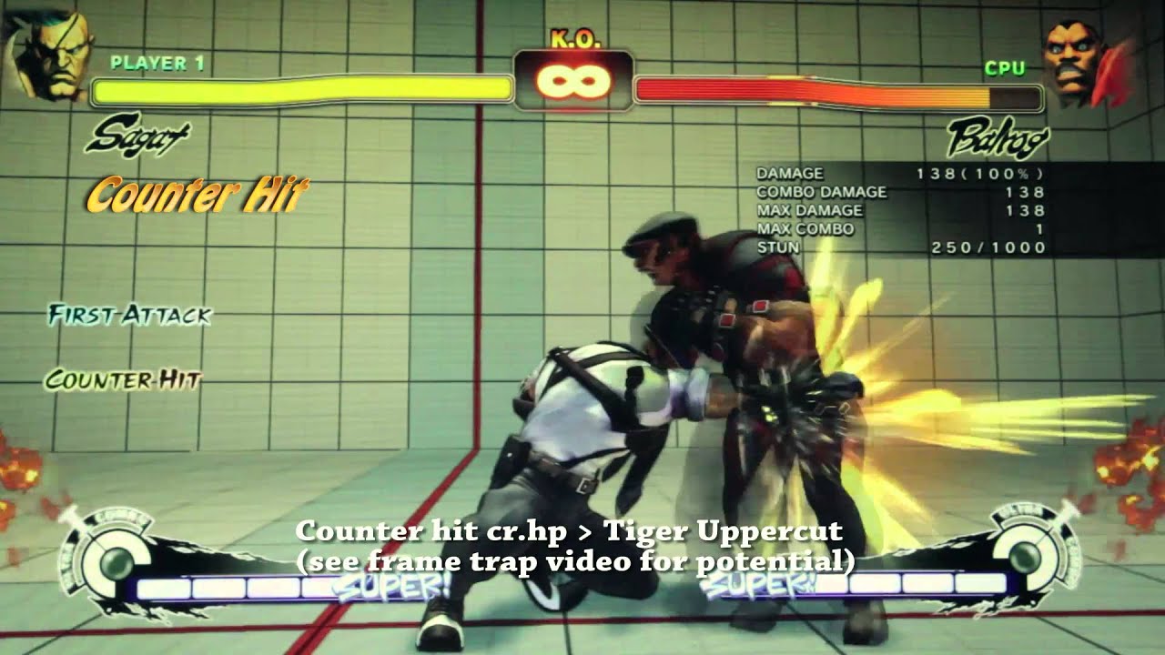 USF4 - Tiger Foundations - Sagat Basic Combo's and Tricks