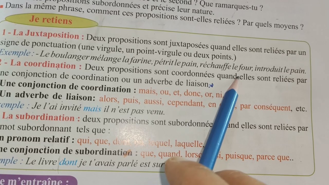 La juxtaposition, La coordination et la subordination CM2, La source avec @profrajaa1