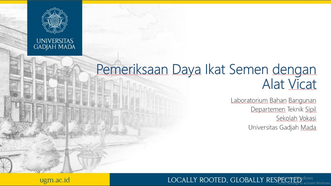 Pemeriksaan Daya Ikat Semen dengan Alat Vicat