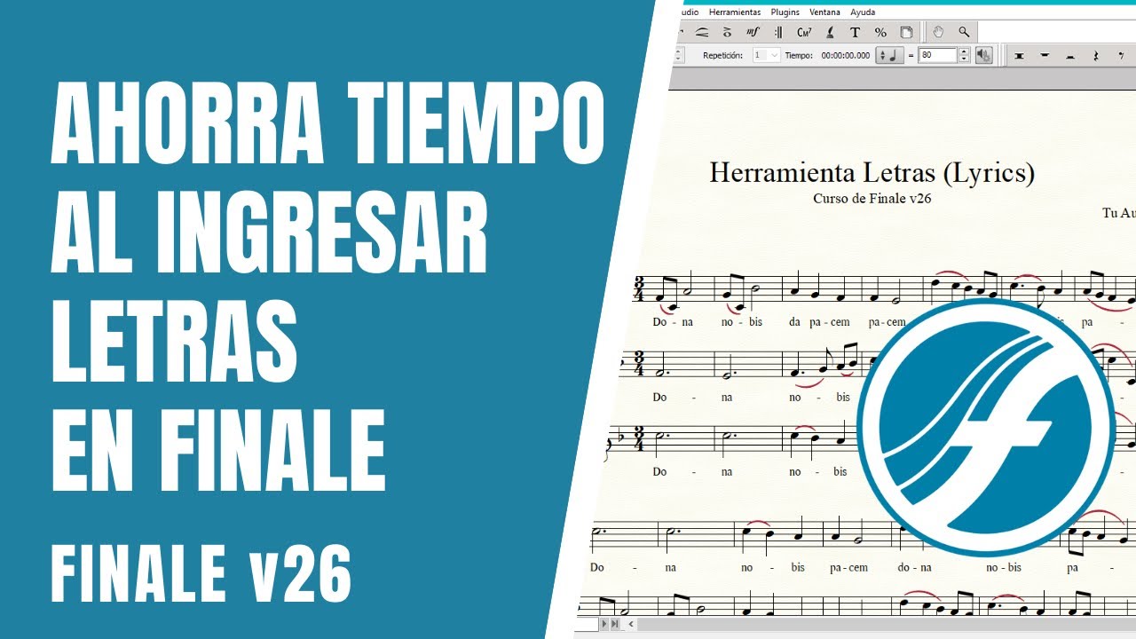 Ahorra tiempo al ingresar Letras en Finale | Curso Finale 26