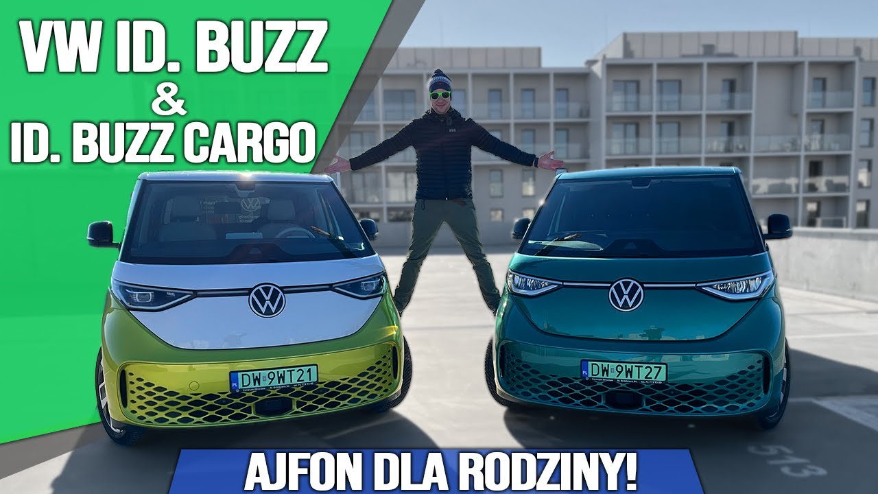 Volkswagen ID. Buzz Pro i ID. Buzz Cargo 204 KM 77 kWh 2023. Ajfon dla rodziny!