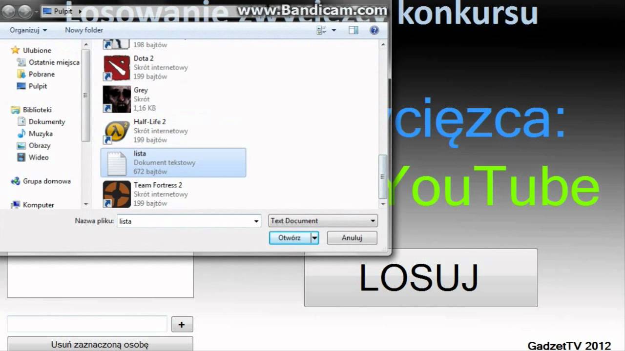 Losowanie konkursu ANTY 62.1/UNIKATOWE BONGA/SMOKEWEAR