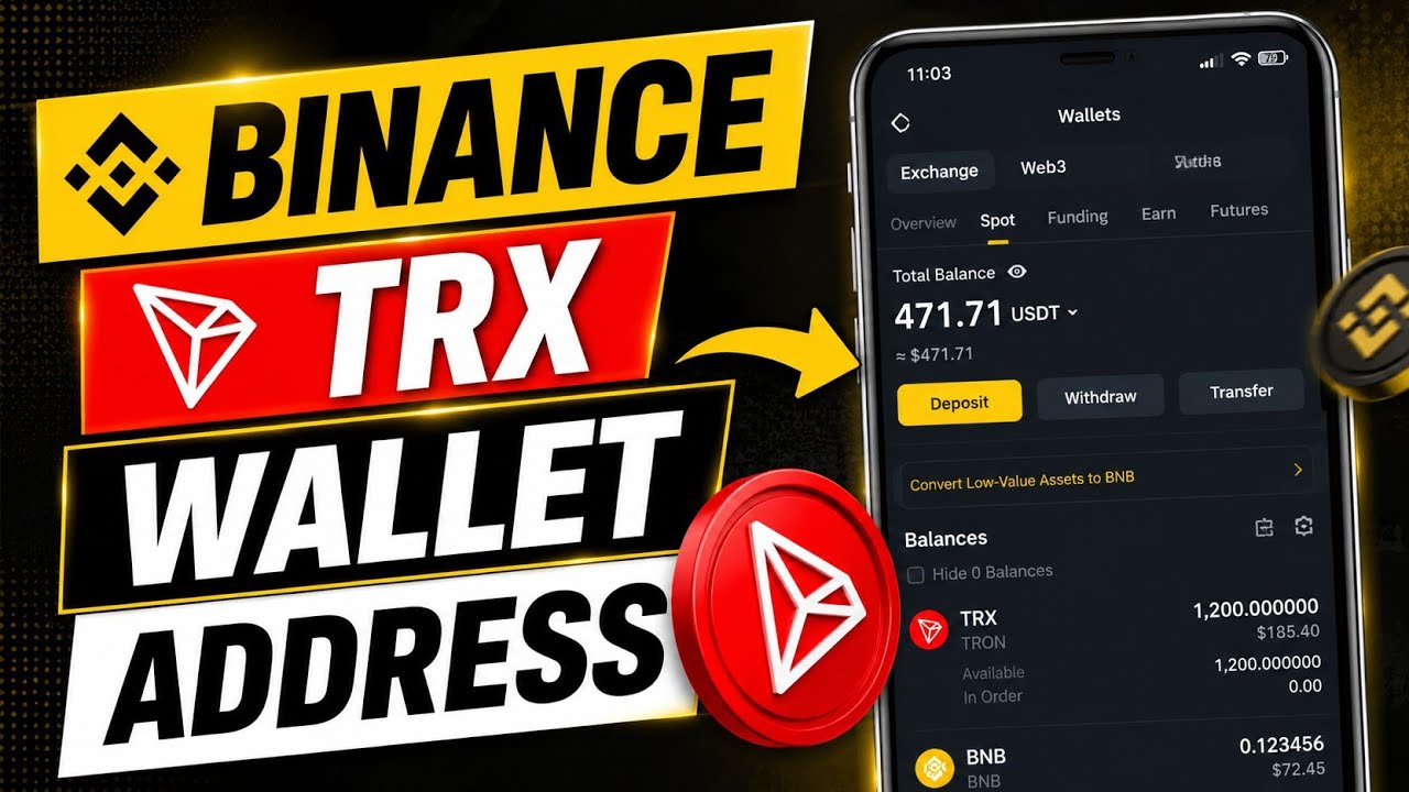 Binance TRX Wallet Address Kaise Nikale | Binance TRX Wallet Address Find Kare