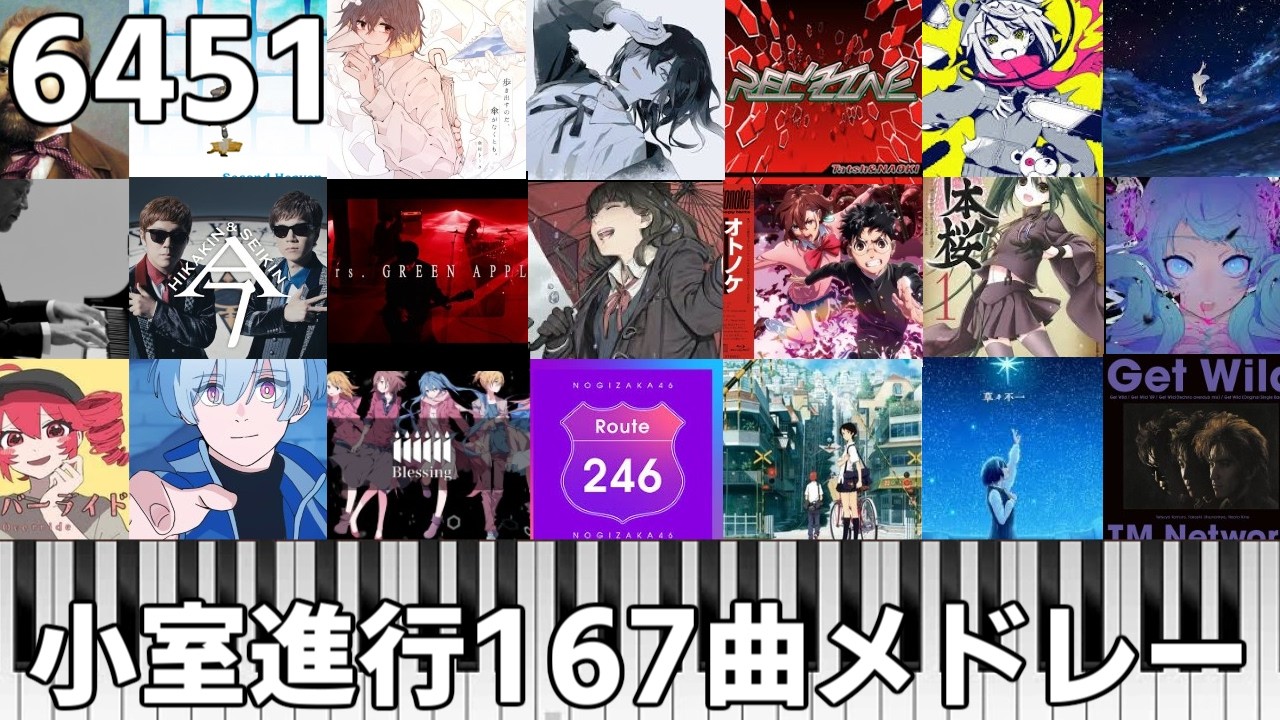 小室進行ピアノサビメドレー(midiあり)【作業用BGM】