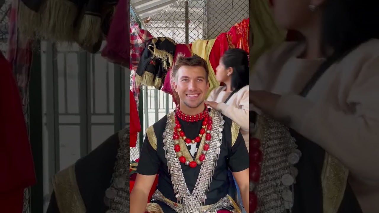 Trying Local Khasi Dress in Shillong #shorts #Meghalaya #Shillong #khasi