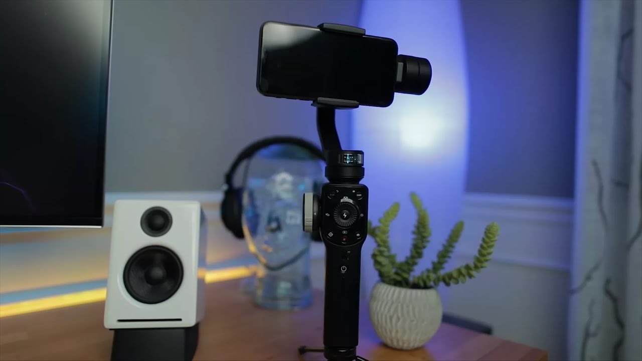 افضل اداة تصوير فيديوهات وفلوجات بالهاتف معاينة مانع الاهتزاز Zhiyun Smooth 4
