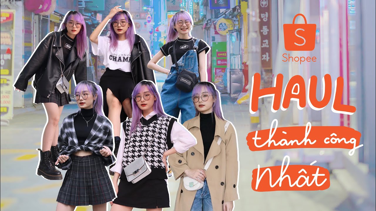 SHOPEE HAUL #3 🩳👯 // UNBOX quần áo siêu xịn và cá tính chỉ từ 45K | Miha Chan ✨