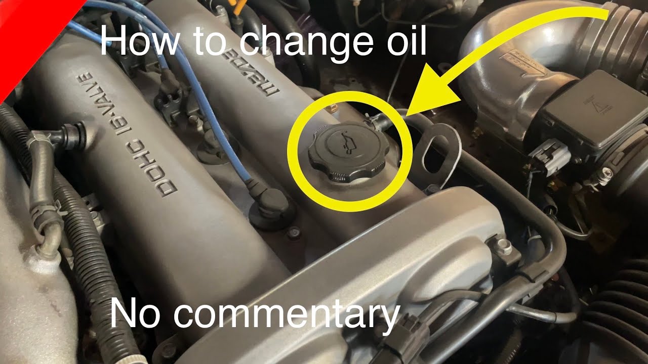 How to change oil in a 2000 mazda miata 1.8L  #miata