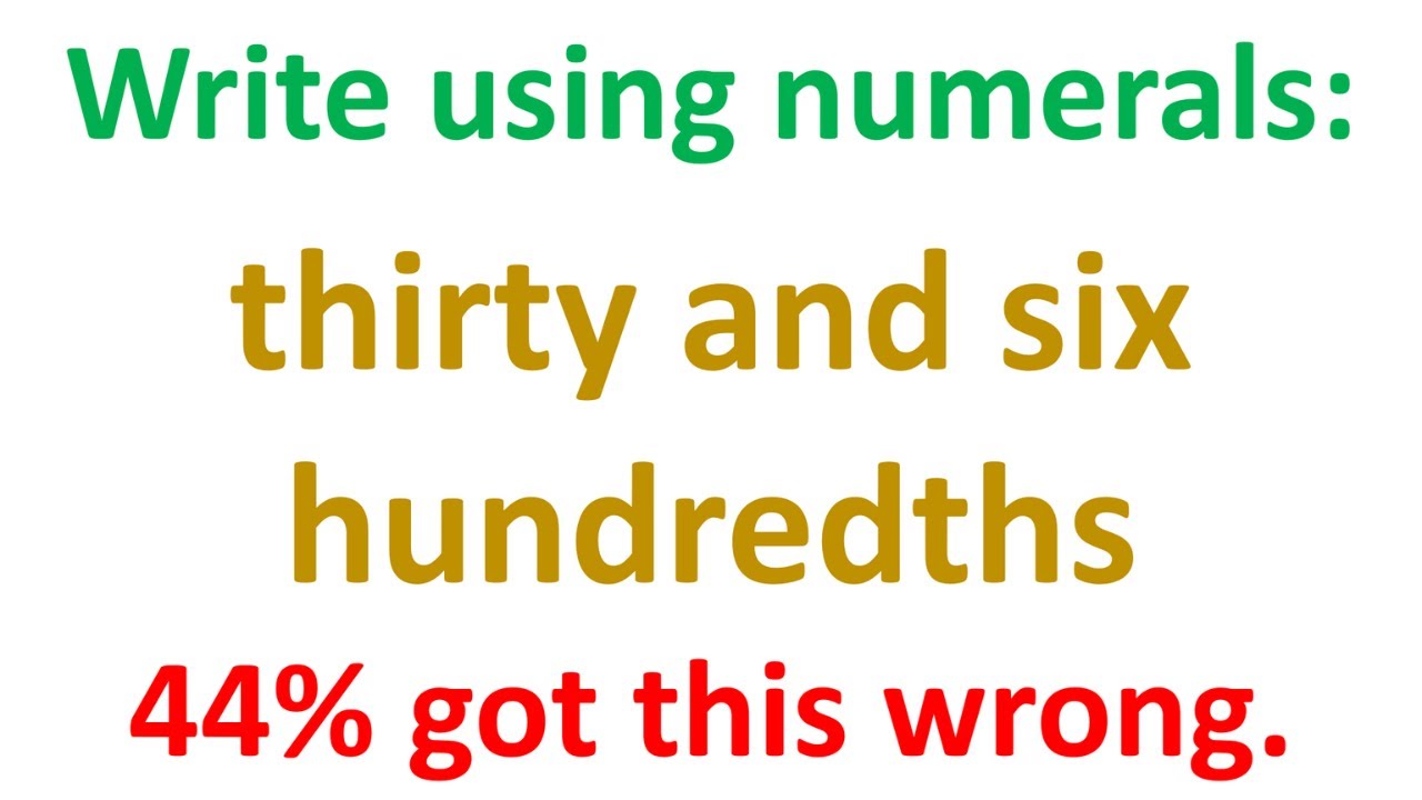 Real state exam question on word forms (#1). 5th Grade Math.