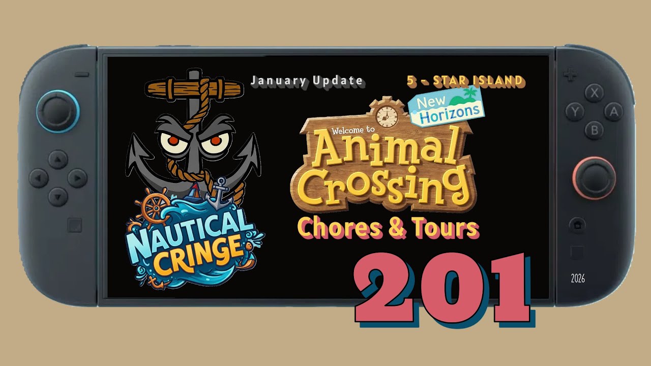 Animal Crossing (NS2; 2026 Update): New Painting! Daily Chores & Tours, Episode 201! Feb 3, 2026.