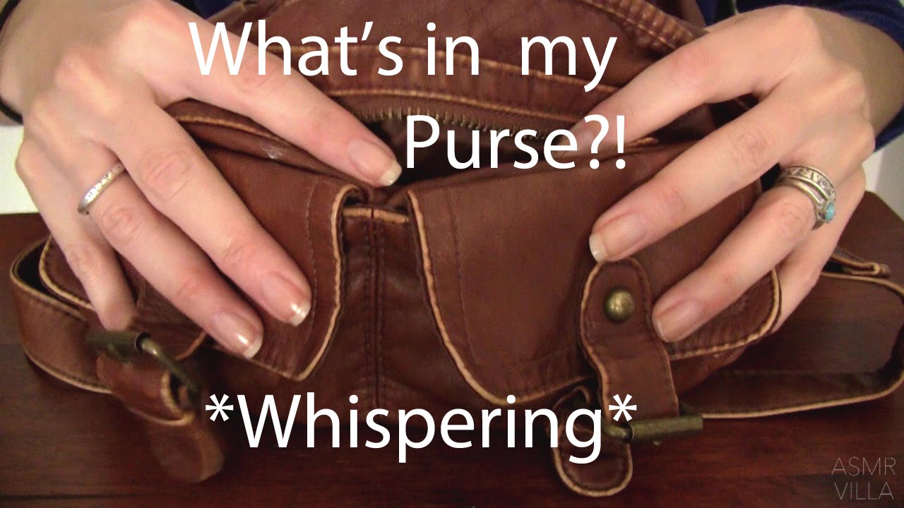 ASMR  Whispering * Tapping & Scratching * Theme: What's in My Purse?! * Fast Tapping * ASMRVilla