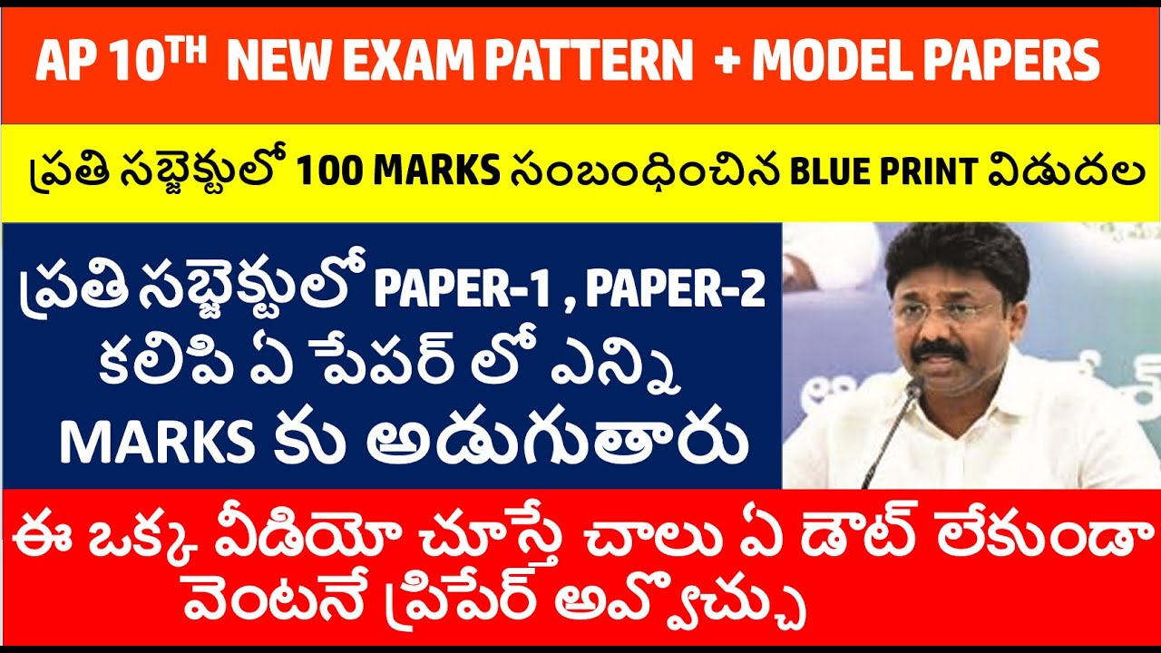 ap 10th new exam time table  ap 10th new model papers 2020  ap ssc new exam pattern 2020