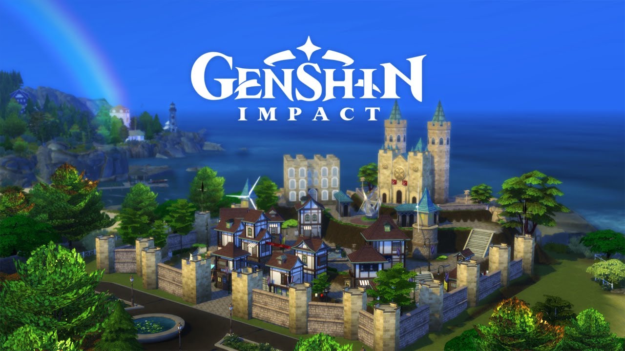 The Sims 4 Mondstadt Genshin Impact Inspired Village |Exterior