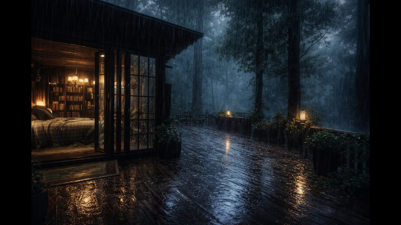 Quiet Forest Rain 🌲🌧 | Natural Rain Sounds for Deep Rest , Natural Night Sounds of Rain and forest 1